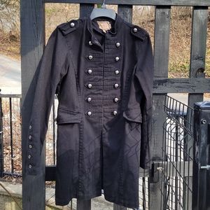 Frida G London Black Denim Military Jacket